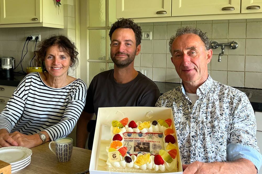 Grietje 105 zorgt voor feest bij de fam. Van Adrichem
